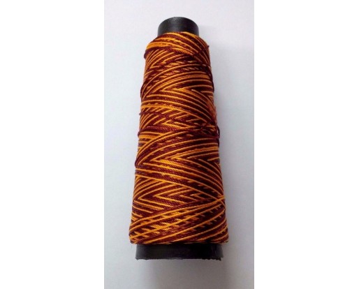 DARK RED & YELLOW - 175+ Yards Viscose Rayon Art Silk Thread Yarn - Shaded Embroidery Crochet Knitting Lace Trim Jewelry